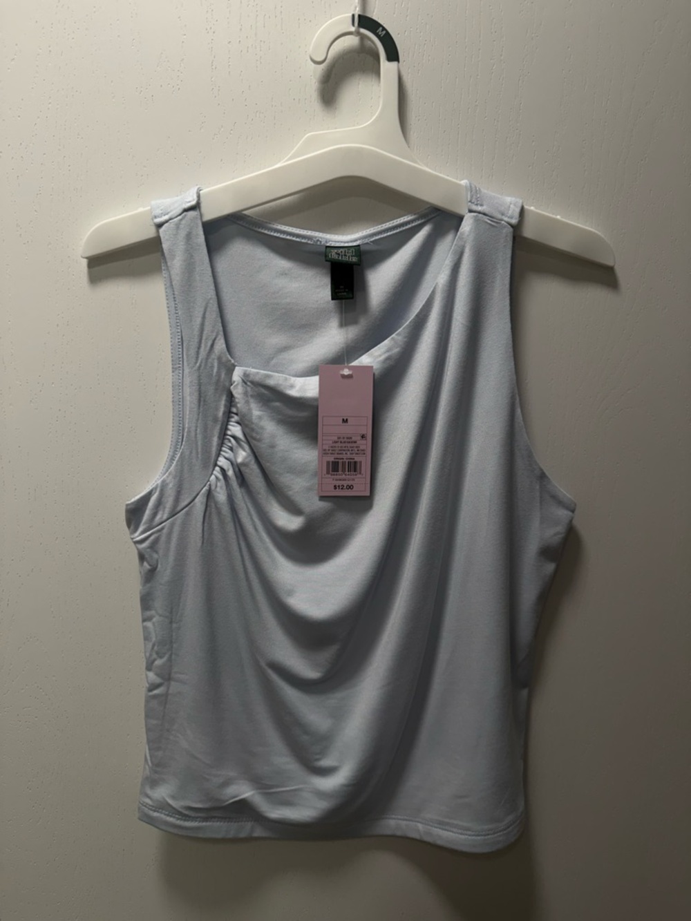 Laurie Felt Pale Blue Draped Tank Top